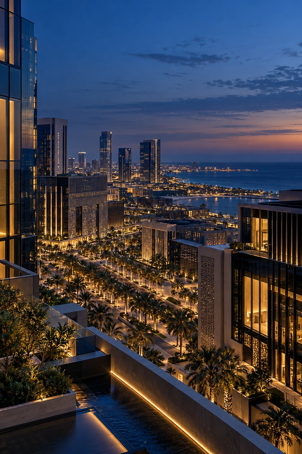 Jeddah waterfront and city architecture